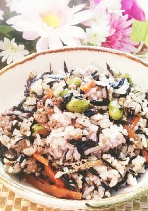 ひき肉とひじきの混ぜご飯-レシピのメイン写真
