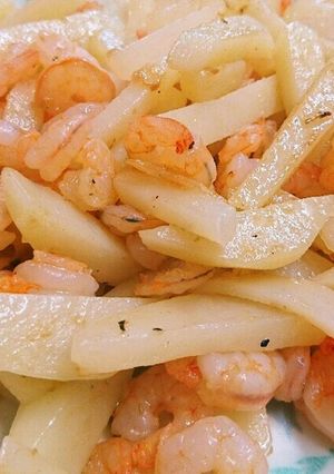 えびとじゃがいものマヨ塩炒め-レシピのメイン写真