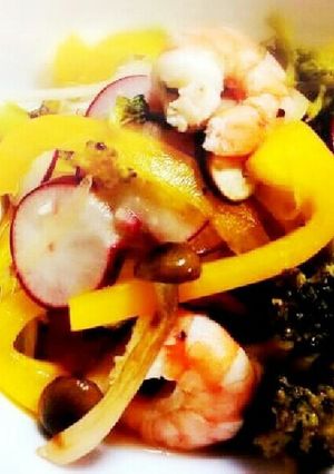 海老＊キノコ＊季節の野菜でカラフルマリネ-レシピのメイン写真