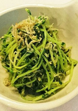 豆苗とジャコの中華炒め-レシピのメイン写真