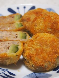 ボリューム満点!ゴーヤの肉詰めフライ♪-レシピのメイン写真