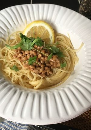 パクチー香る納豆パスタ-レシピのメイン写真