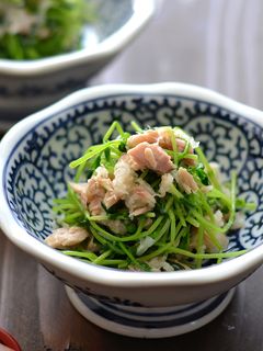 豆苗とツナのさっぱりおろし和え-レシピのメイン写真