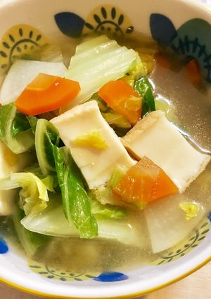絹揚げとたっぷり野菜の味噌スープ♪-レシピのメイン写真