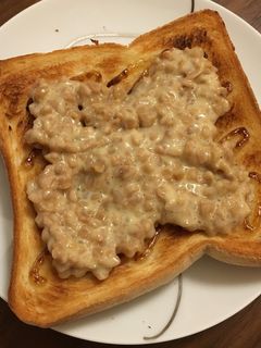 魅惑のコク旨 納豆マヨトースト-レシピのメイン写真