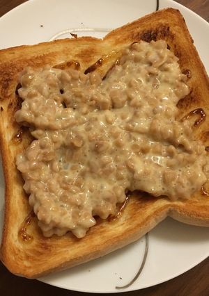 魅惑のコク旨 納豆マヨトースト-レシピのメイン写真