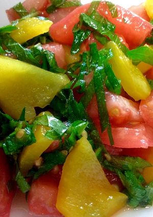 簡単☆トマトと大葉の夏野菜彩りサラダ-レシピのメイン写真