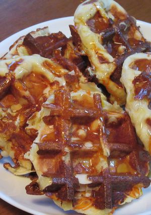 押麦とチーズとにんじんのベルギーワッフル-レシピのメイン写真