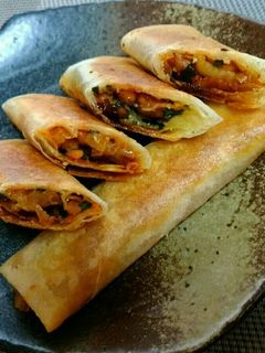 キムチ納豆マヨ春巻-レシピのメイン写真