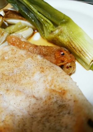 リーキのグリルと鶏の胸肉のグリル-レシピのメイン写真