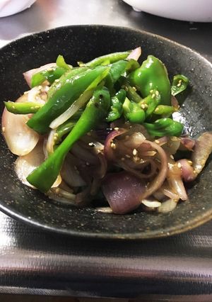 ピーマンとレッドオニオンの炒め物-レシピのメイン写真