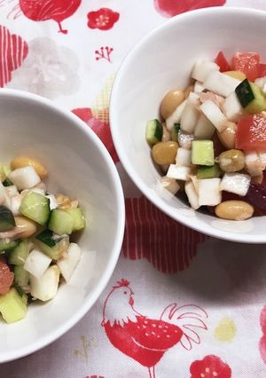 カブとミックスビーンズの簡単サラダ-レシピのメイン写真