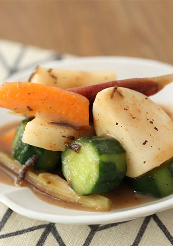 夏野菜の梅甘酒浅漬け-レシピのメイン写真