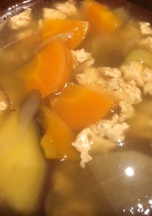 豆腐と野菜だけ昆布だしのけんちん汁-レシピのメイン写真
