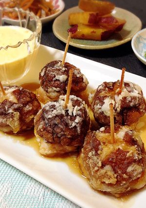 しいたけの鶏もも肉詰め＊チキン南蛮風-レシピのメイン写真