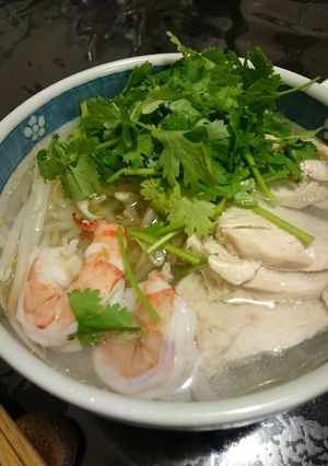簡単！鶏の茹で汁であっさりフォー-レシピのメイン写真