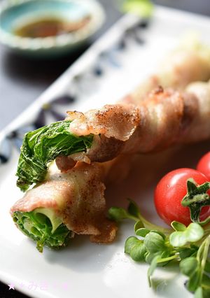 ウルイ（ぎぼうし）の肉巻き焼き☆-レシピのメイン写真
