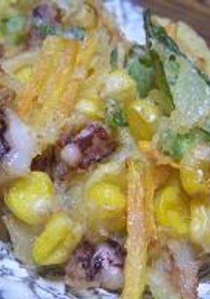 イカげそ~余り野菜で、かき揚げだよー♪-レシピのメイン写真