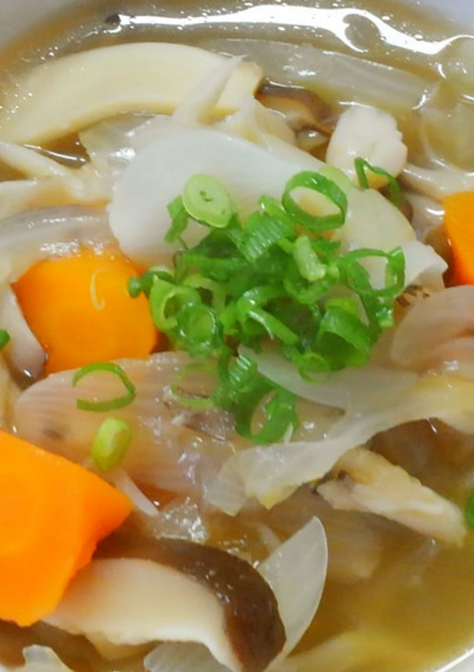 簡単！新玉ねぎと きのこの中華スープ！-レシピのメイン写真