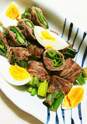 九条ネギの肉巻き、簡単グリル焼き-レシピのメイン写真