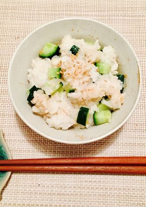梅とキュウリのさっぱり混ぜこみご飯-レシピのメイン写真