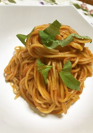 お手軽!トマトスパゲティ-レシピのメイン写真