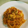 マッシュルーム・長ネギトマトパスタ
