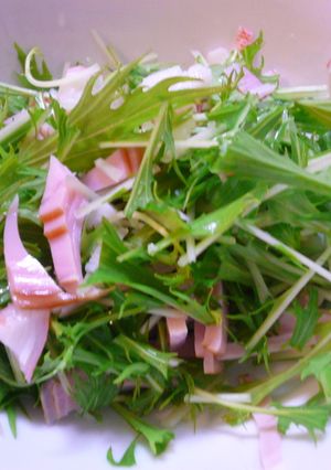 水菜とハムのサラダ-レシピのメイン写真