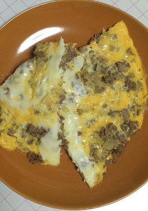 簡単にお肉たっぷりオムレツ♪-レシピのメイン写真