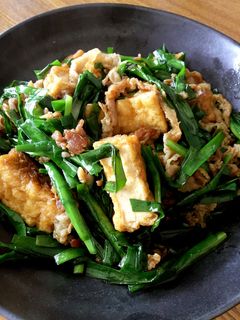 豚肉と厚揚げとニラのカレー炒め-レシピのメイン写真