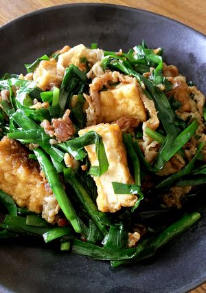 豚肉と厚揚げとニラのカレー炒め-レシピのメイン写真