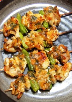 ねぎ味噌焼鳥(皮)-レシピのメイン写真