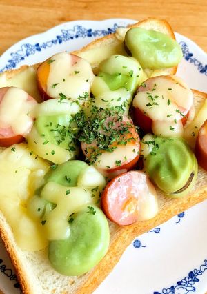 そら豆のトースト-レシピのメイン写真