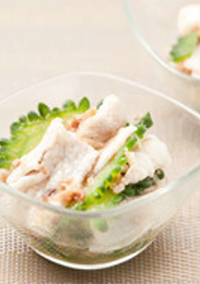 旬の野菜と！豚肉とゴーヤのおかか和え-レシピのメイン写真