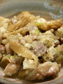 鶏と厚揚げとねぎの炒め煮-レシピのメイン写真