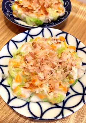 犬ごはん 春キャベツのお好み焼き-レシピのメイン写真