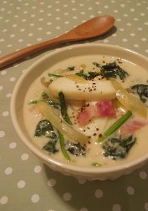 ホウレンクリームシチュー-レシピのメイン写真
