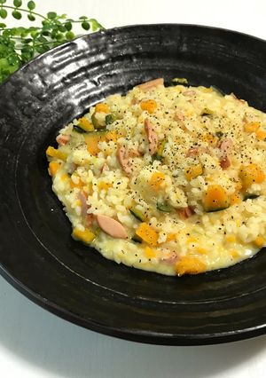 簡単濃厚♡かぼちゃ豆乳チーズリゾット-レシピのメイン写真