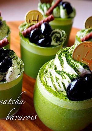 濃厚うまうま♡抹茶ババロア-レシピのメイン写真