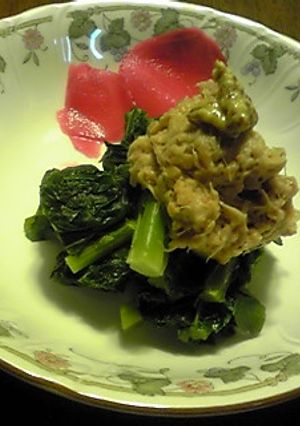菜花のお浸し納豆がけ♪-レシピのメイン写真