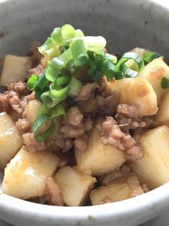 簡単常備菜!長芋と挽肉のそぼろ煮-レシピのメイン写真