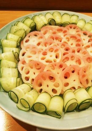 R☆紅白 蓮根酢漬け-レシピのメイン写真