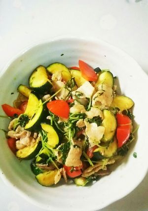 簡単☆ズッキーニと青じその豚バラ炒め-レシピのメイン写真