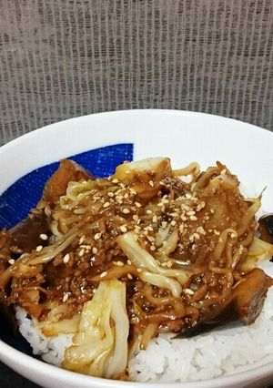 ⭐マヨネーズが隠し味⭐なす味噌丼-レシピのメイン写真