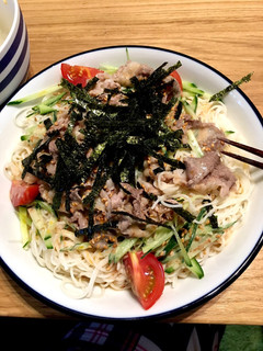 さっぱりがっつり冷しゃぶそうめん-レシピのメイン写真