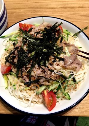 さっぱりがっつり冷しゃぶそうめん-レシピのメイン写真