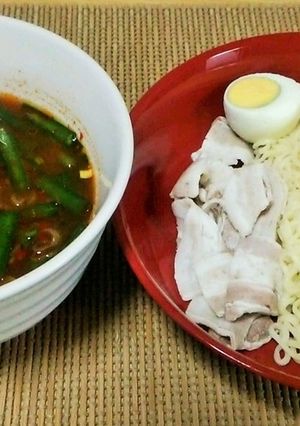 サッポロ一番で辛味噌冷しゃぶつけ麺-レシピのメイン写真