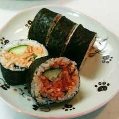รูปของ キムチのかんたん巻き寿司