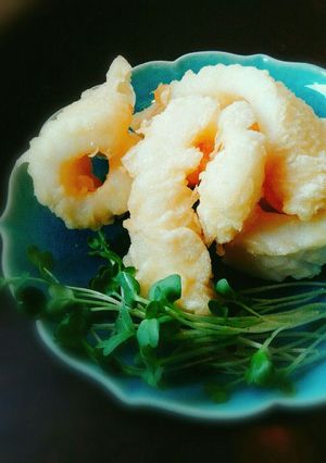 ポン酢でいただく、アオリイカの天ぷら。-レシピのメイン写真