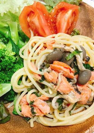 紅鮭の和風レモン大葉パスタ-レシピのメイン写真